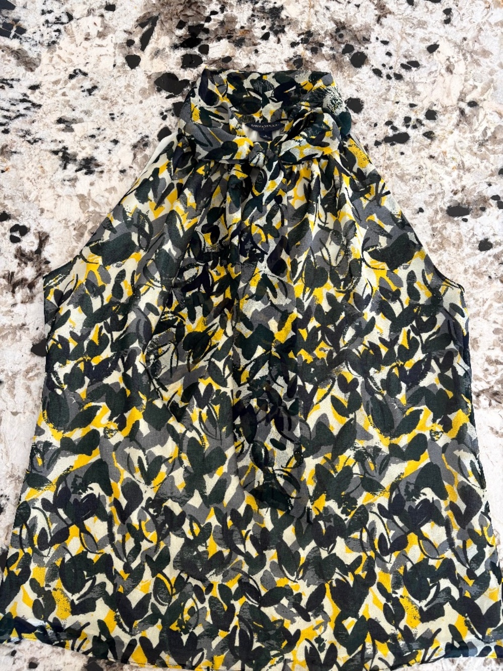 Banana Republic High Neck Tie Front Blouse Tank